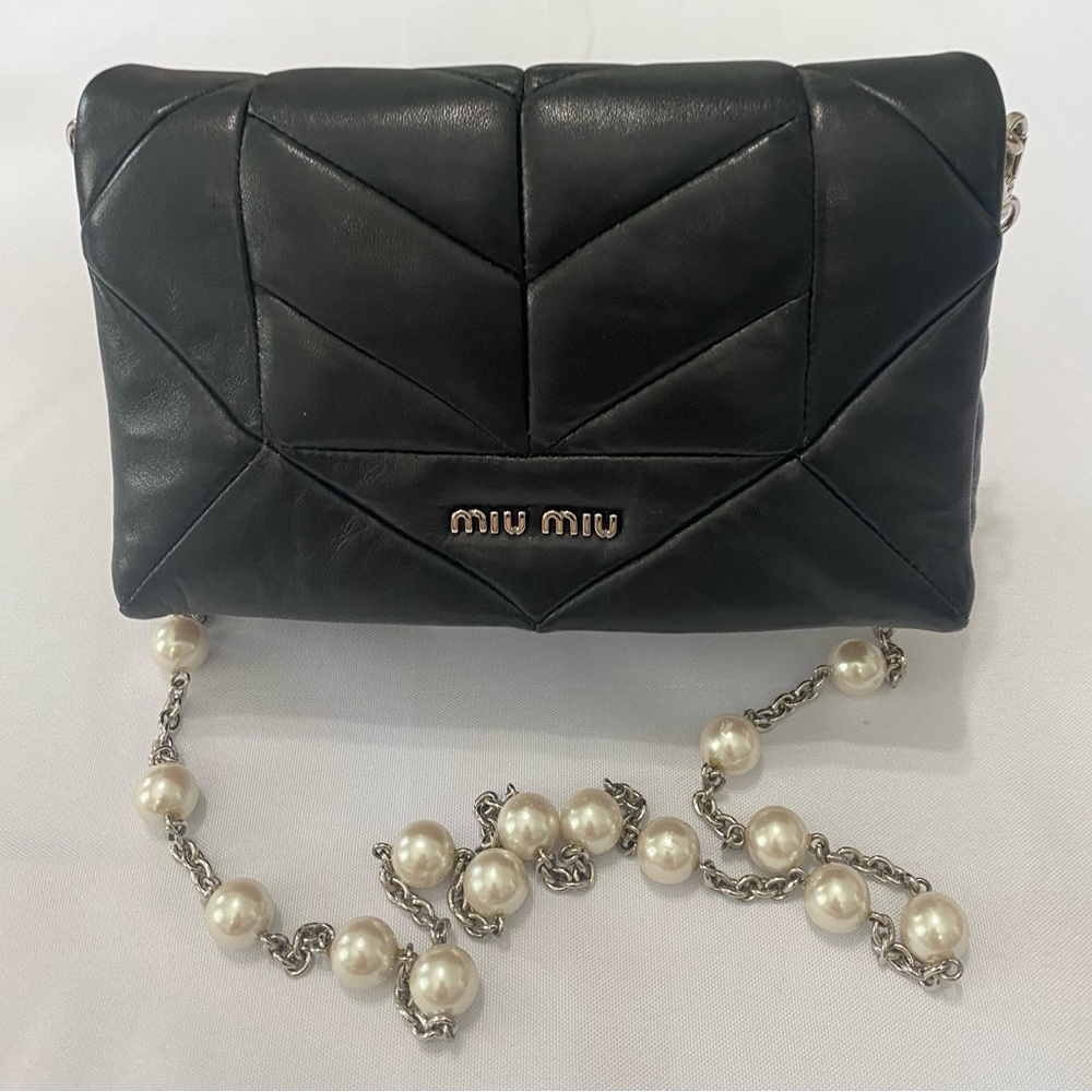 NWOT Miu Mui Leather Mini Crossbody/Clutch